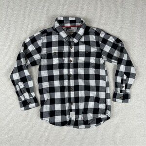 Carter's Black and White Plaid Button Down Shirt